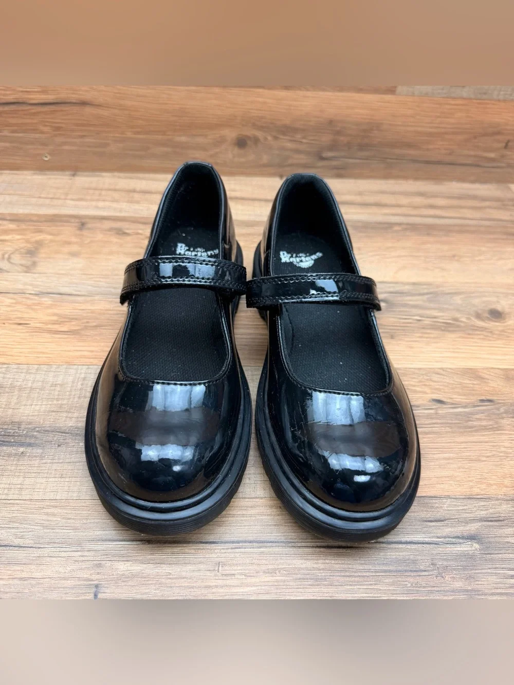 Dr Martens Maccy Mary Janes Girls Size L5 Black Patent Leather Flats